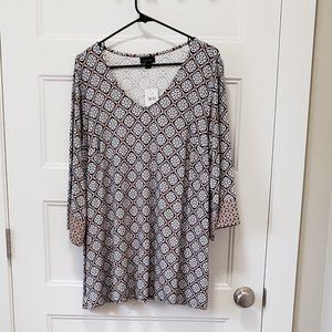 J. Jill Wearever Lavish Tiles Tunic 1X NWT